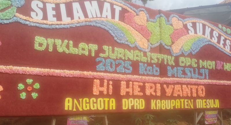 Ucapan Selamat Diklat Jurnalistik DPC MOI Mesuji